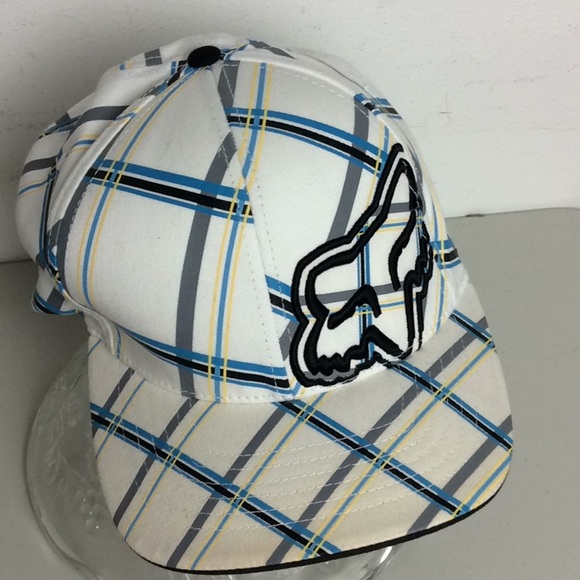 Fox Racing Flex Fit NWT Plaid Cotton Blend Hat Sz L/XL - Picture 2 of 8
